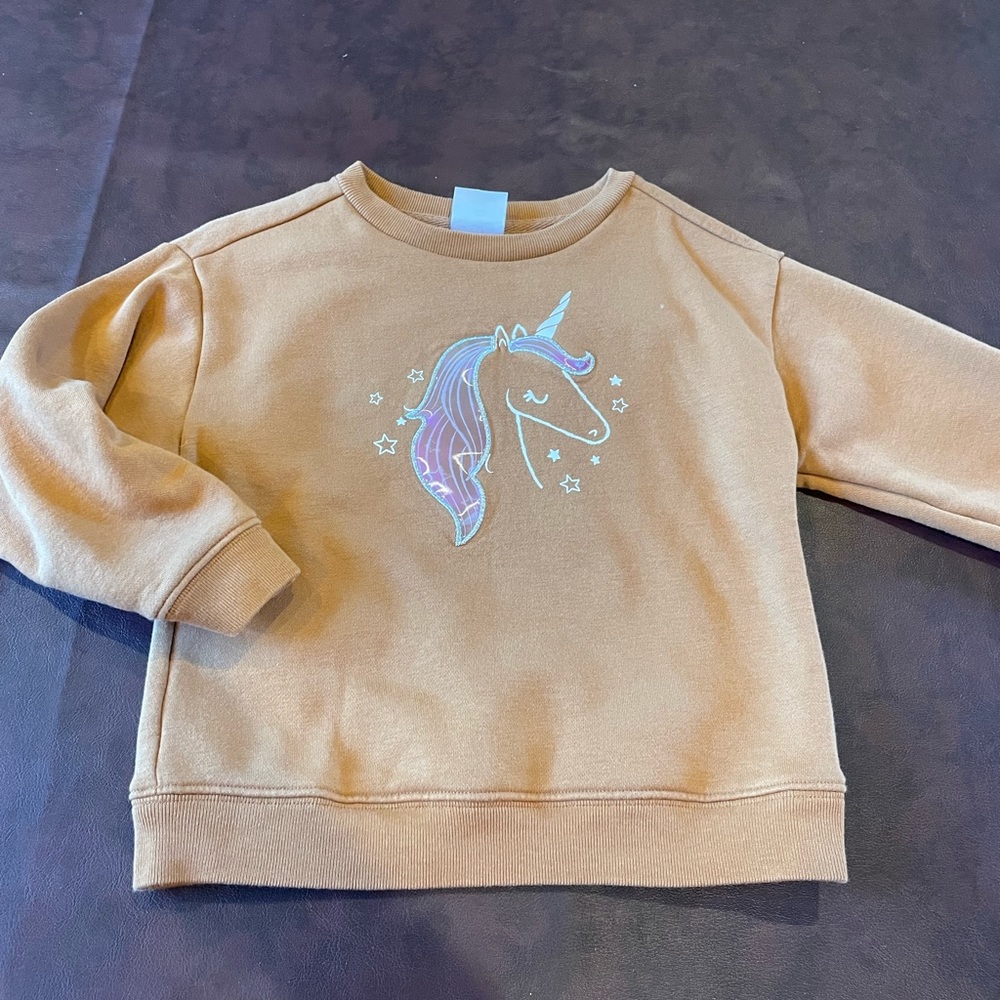 Gap fluffy sweater w/ unicorn